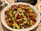 Healthy Mexican Red Kidney Bean Salad with Corn, Onions and Red Pepper