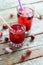 Healthy non alcoholic beverage sangria. Refreshing cold drink of