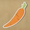 Healthy nutritious carrot cut out icon