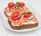 Healthy open sandwiches