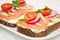 Healthy open sandwiches