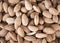 Healthy and organic almonds closeup shoot