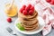 Healthy Pancakes With Raspberries