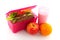 Healthy pink lunch box