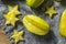 Healthy Raw Yellow Starfruit