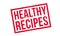 Healthy Recipes rubber stamp