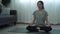 Healthy and recreation by yoga concept.Beautiful Asian girl doing yoga and recreation at home. Women play yoga for strengthen the