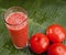 Healthy refreshing tomato juice
