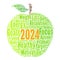 Healthy resolutions 2024 word cloud