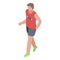 Healthy running icon, isometric style
