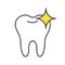 Healthy shining tooth color icon