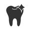 Healthy shining tooth glyph icon