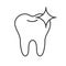 Healthy shining tooth linear icon