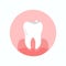 Healthy, Shiny Tooth Flat Vector Illustration