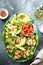 Healthy shrimp lettuce wraps with salsa