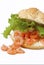 Healthy Shrimp Sandwich with cream cheese