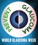 Healthy and Sick Eye Promoting Prevention in World Glaucoma Week, Vector Illustration