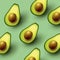 Healthy Sliced Avocado Background