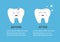 Healthy smiling tooth icon. Shining star. Crying bad ill teeth with caries. Before after Infographic Template with text. Cute char