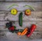 Healthy smiling vegetable face