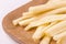 Healthy Snack. Smoked string cheese. Kobarcik. Selective focus