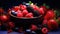 Healthy snack with various berries, from organic culture Generative AI, Generative, AI