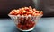 healthy soaked black grams in bowl closeup image