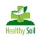 Healthy Soil - Organic fertilizer flat icon