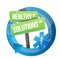 Healthy solution road symbol illustration