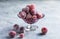 Healthy Sour Candy Frozen Grapes. Christmas holiday dessert