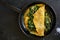 Healthy Spinach Omelet with Cottage Cheese