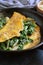 Healthy Spinach Omelet with Cottage Cheese