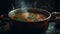 Healthy stew cooked with fresh vegetables and meat generated by AI