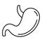 Healthy stomach icon, outline style