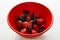 Healthy Strawberry with blackberry mixed in the bowl