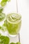 Healthy Tasty Green Avocado Shake or Smoothie