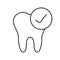 Healthy teeth linear icon