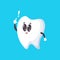 Healthy tooth emoticon isolated dental clinic sign