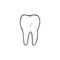 Healthy tooth hand drawn outline doodle icon.