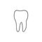 Healthy tooth hand drawn outline doodle icon.