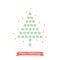 Healthy tooth in the shape of Christmas tree for Merry Christmas and Happy New Year, dental care concept