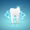 Healthy Tooth Under Protection, Teeth Whitening, glowing effect