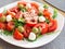 Healthy Tuna Salad with Olives, Tomato and Cheese