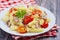 Healthy tuna and tomato pasta