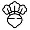 Healthy turnip icon outline vector. Veggie healthy cuisine