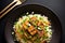 Healthy Vegan Food: Sesame Crusted Tofu, Edamame Beans, and Pak Choi