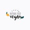 Healthy vegan hand writing logo