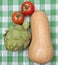 Healthy Vegetables on a Picnic Blanket