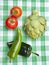 Healthy Vegetables on a Picnic Blanket