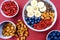 Healthy Vegetarian Breakfast Bowl With Quinoa Fresh Fruit and Nuts